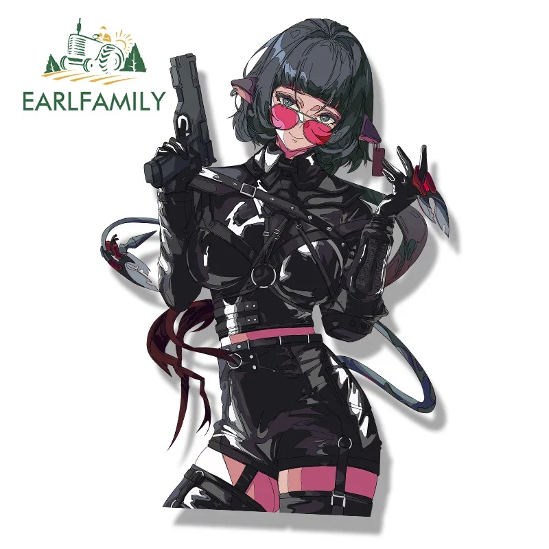 

EARLFAMILY агент Jane Doe Fanart автомобильная наклейка Zenless Zone Zero Chibi большая голова Waifu наклейка мультфильм Peek Girl Slap наклейки