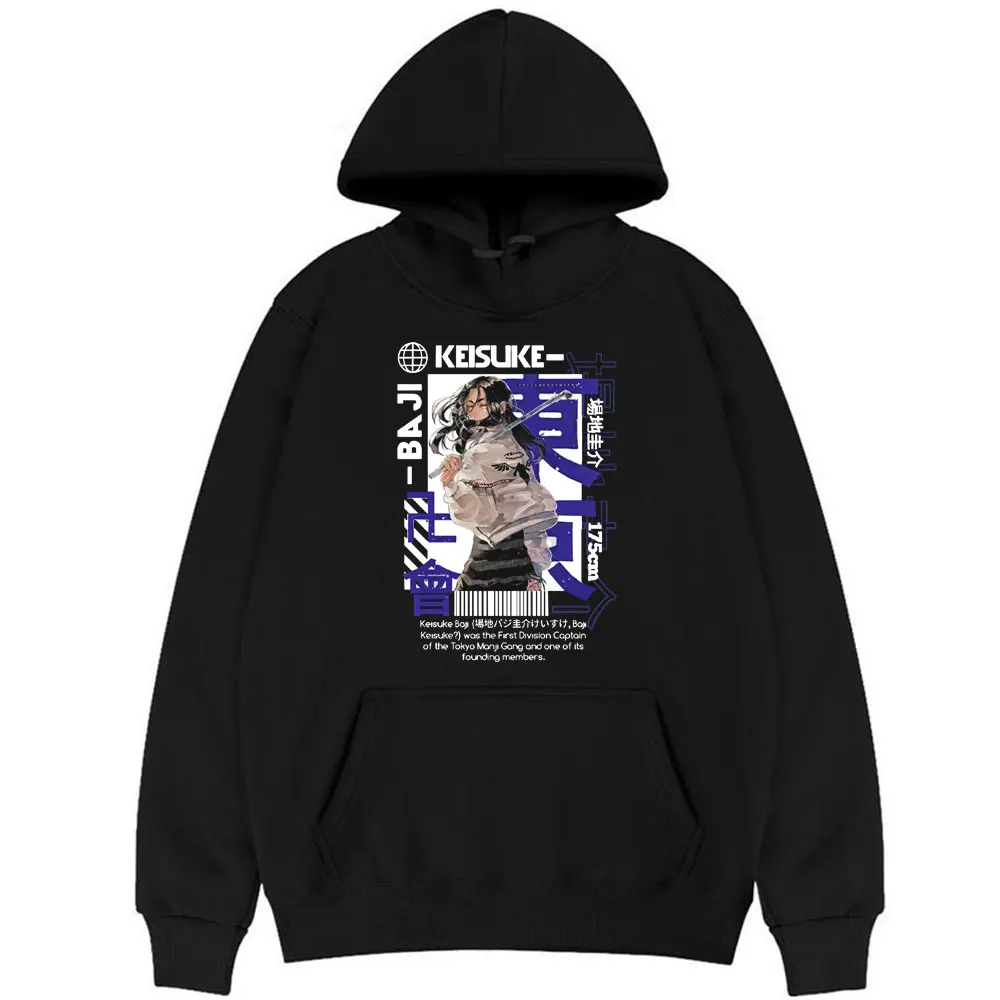 

Japan Anime Tokyo Revengers Baji Keisuke Graphic Printed Hoodie Men Women Loose Hip Hop Tops Unisex Teen Manga Style Sweatshirt