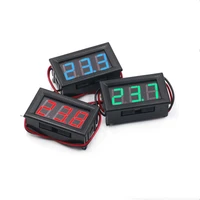1pc diy mini voltmeter tester digital voltage test battery dc 0 30v 0 100v 3 wires red green blue for auto car led display gauge