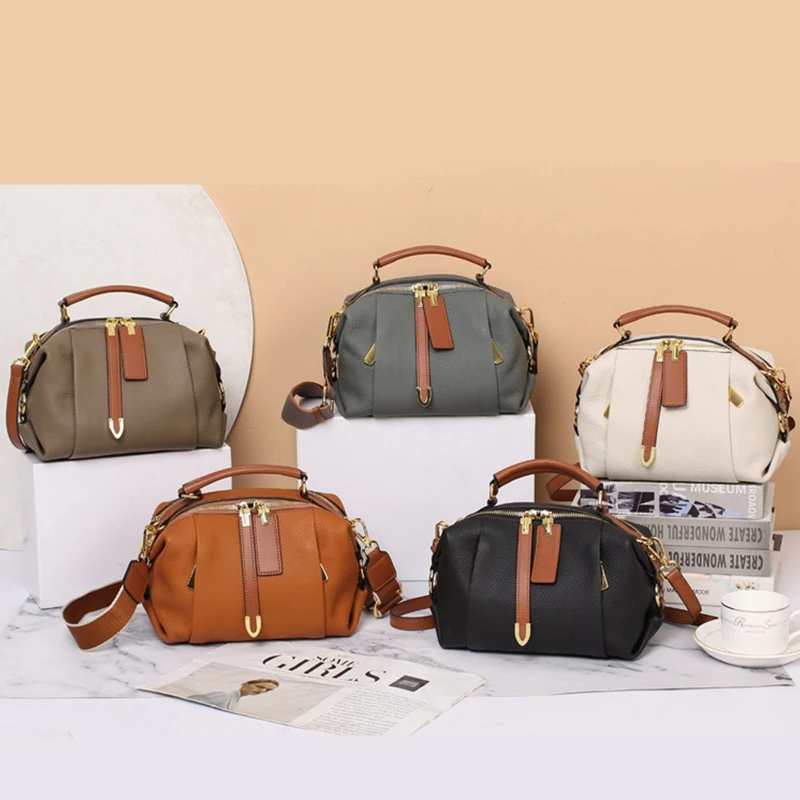 Toptrends подушка из натуральной воловьей кожи маленькая Наплечная кросс-боди для