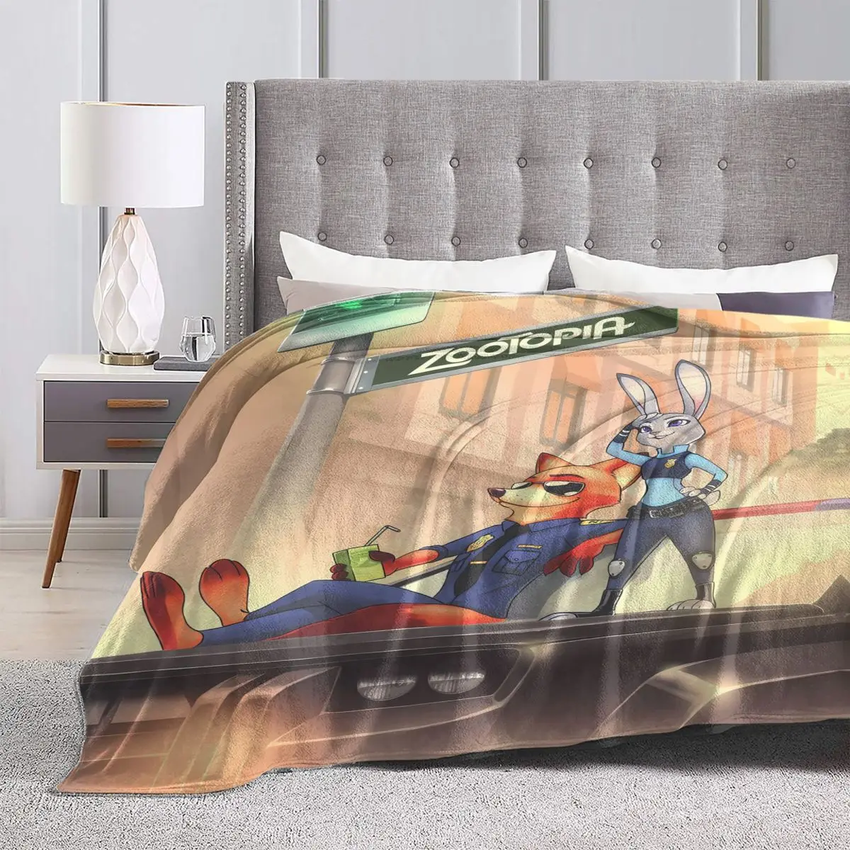 Одеяло Zootopia Cool Judy Nick для пикника фланелевое одеяло дивана кресла дивана-кровати