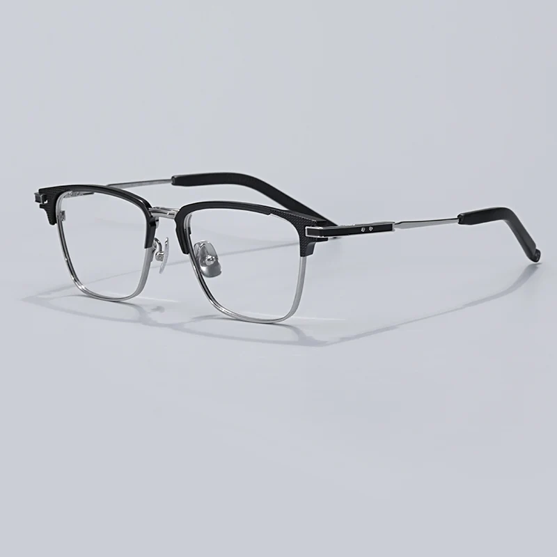 

Классические металлические квадратные Полуободковые очки высшего качества, деловые очки для коррекции близорукости, оправа для очков для чтения при пресбиопии, Модные оптические очки