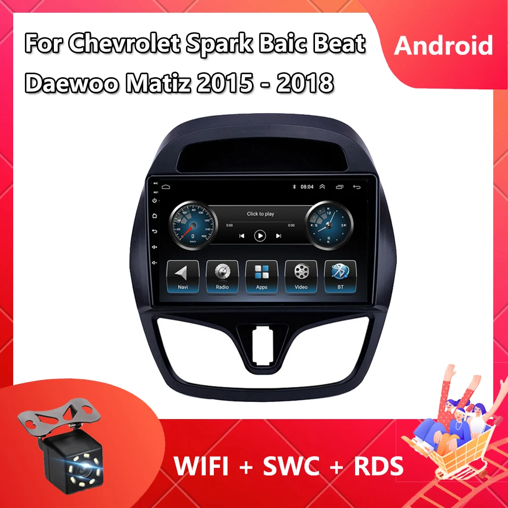 

Автомагнитола 2DIN для Chevrolet Spark Baic Beat Daewoo Matiz 2015-2018 Android 10 GPS-навигация 1024*600 HD сенсорный экран Bluetooth