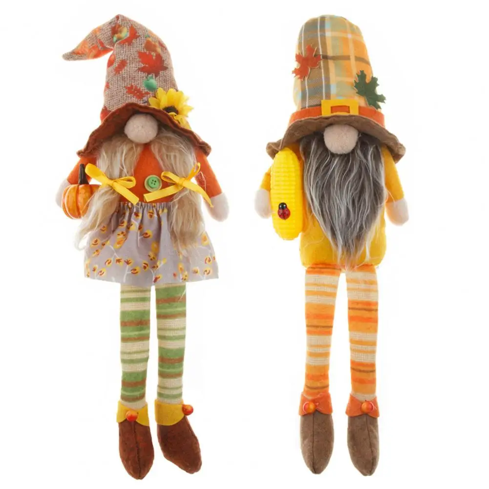 Vivid Color Popular Halloween Long Legs Dwarf Doll Wide Application Thanksgiving Doll Soft Texture for Bedroom