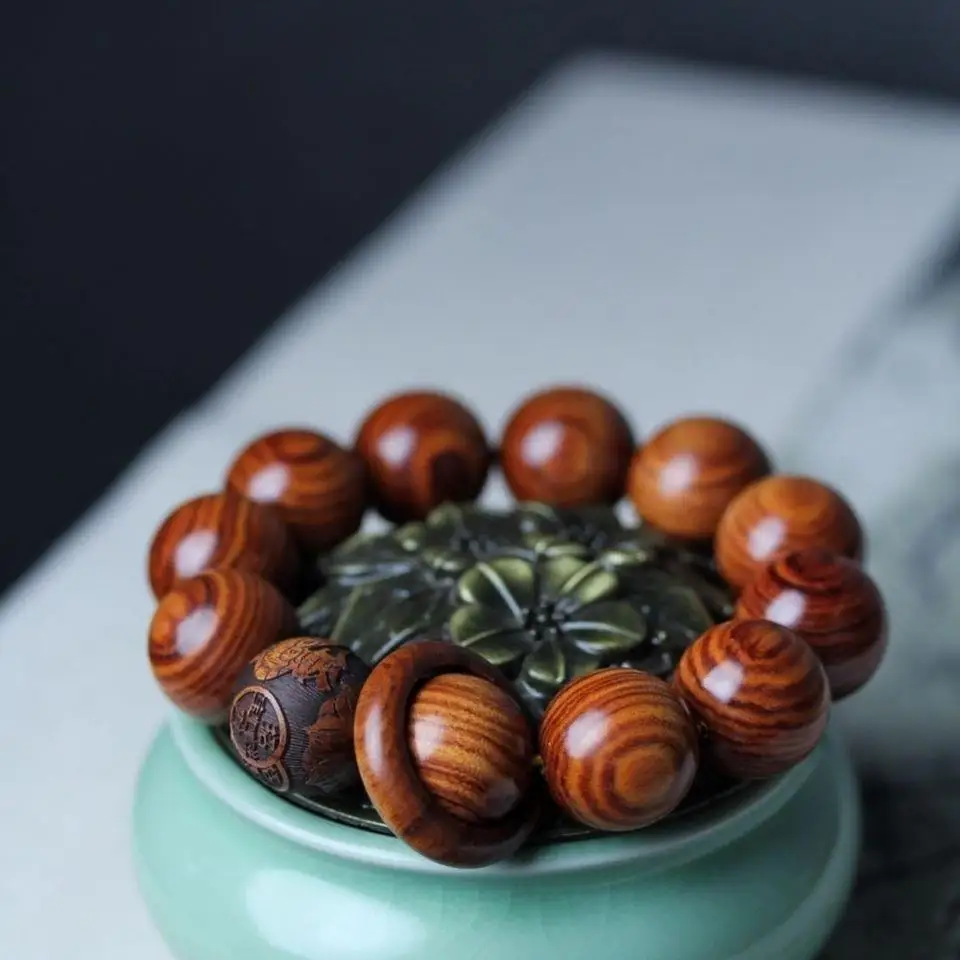 Scented Rosewood Bracelet Beads Men and Women Bracelet Agarwood Sandalwood Incense Pterocarpus Santalinus Ebony Rosary Ornament