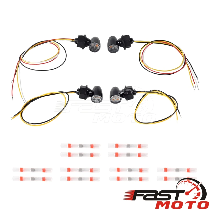 Указатели поворота для мотоцикла желтые красные фонари торможения Мини мигающий