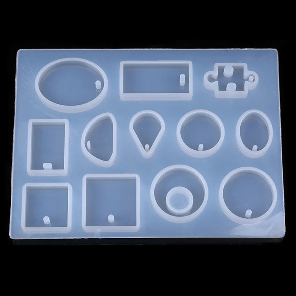 

Craft Making Silicone Wearable Hole Accessory Necklace Earring Practical Epoxy DIY Jewelry Pendant Mold