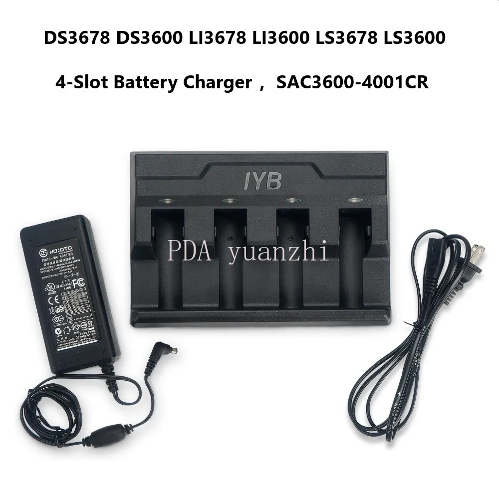 Зарядное устройство с 4 слотами для сканеров штрих-кодов Zebra DS3678 DS3600 LI3678 LI3600 LS3678