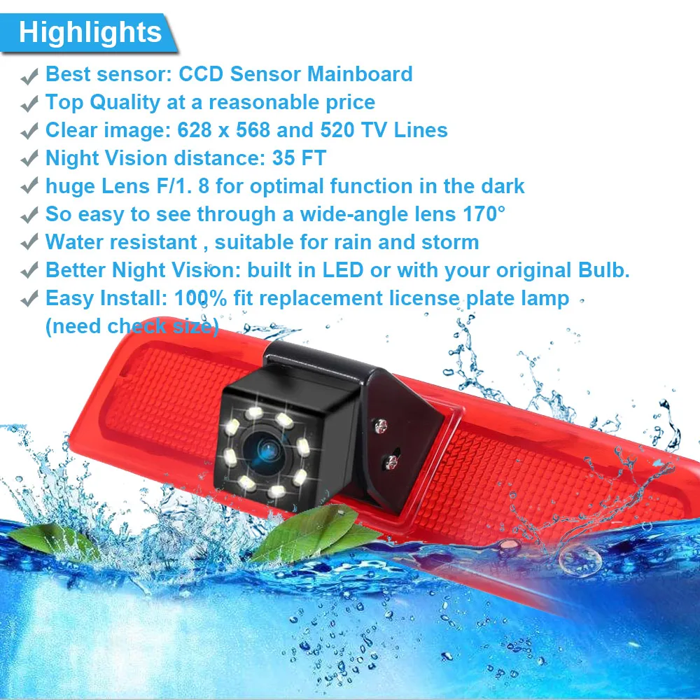 Камера заднего вида для Vw Caddy Life 2K Facelift 1 kasten 2KA 03-14