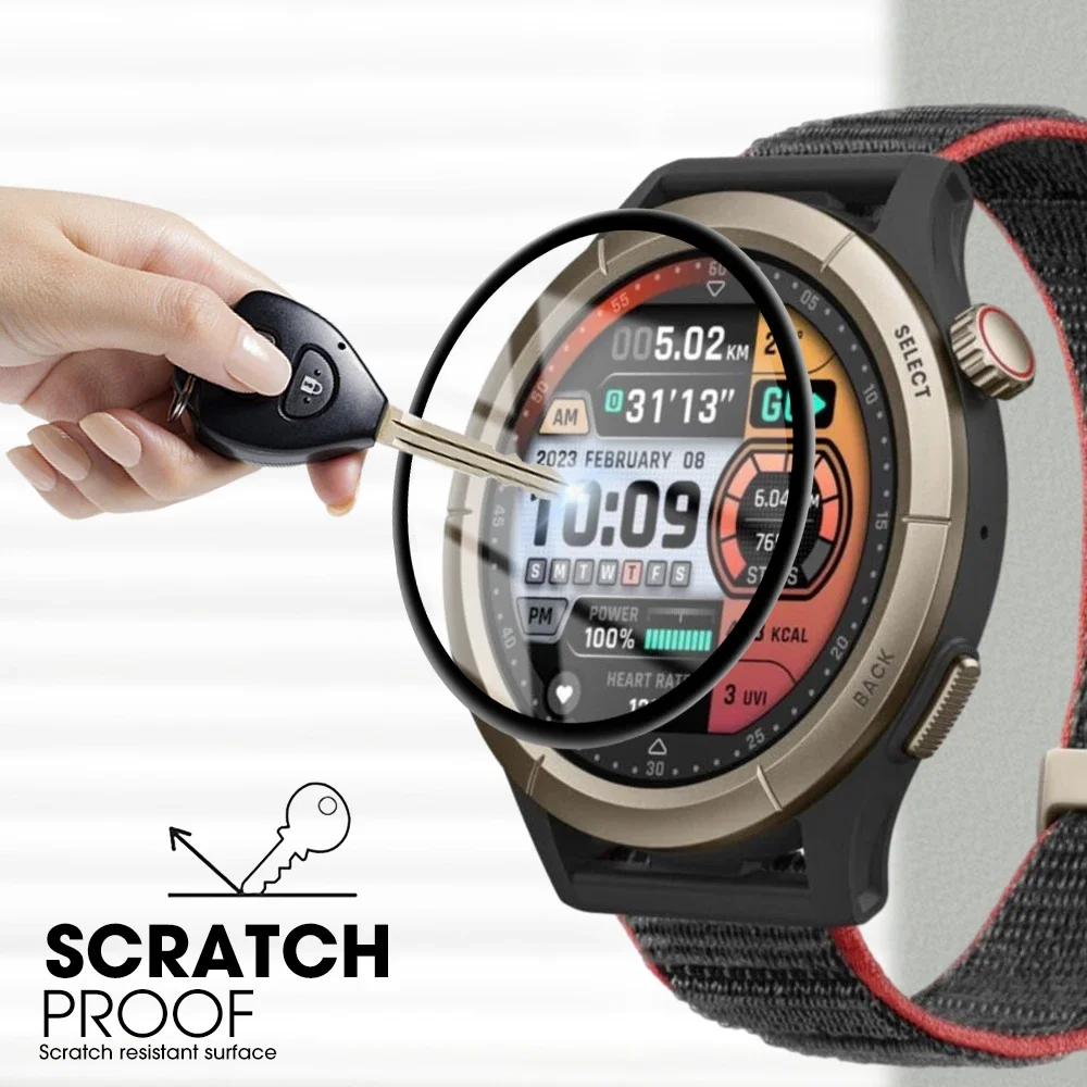 Мягкая защитная пленка для экрана Amazfit Cheetah Pro Round изогнутая 3D против царапин не