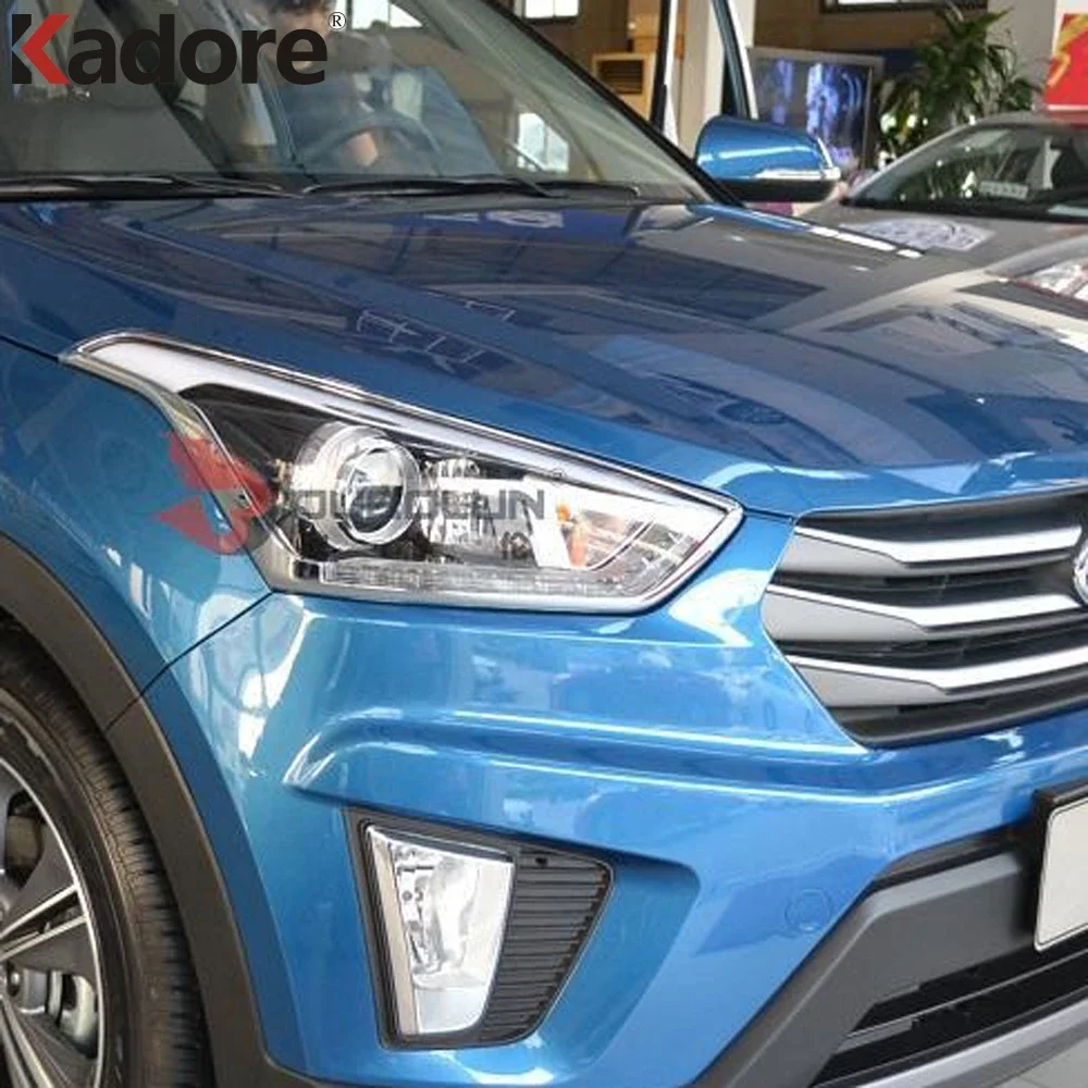 Накладка на переднюю фару для Hyundai Cantus Creta ix25 2014-2017 2018 2019 хромированная рамка фар