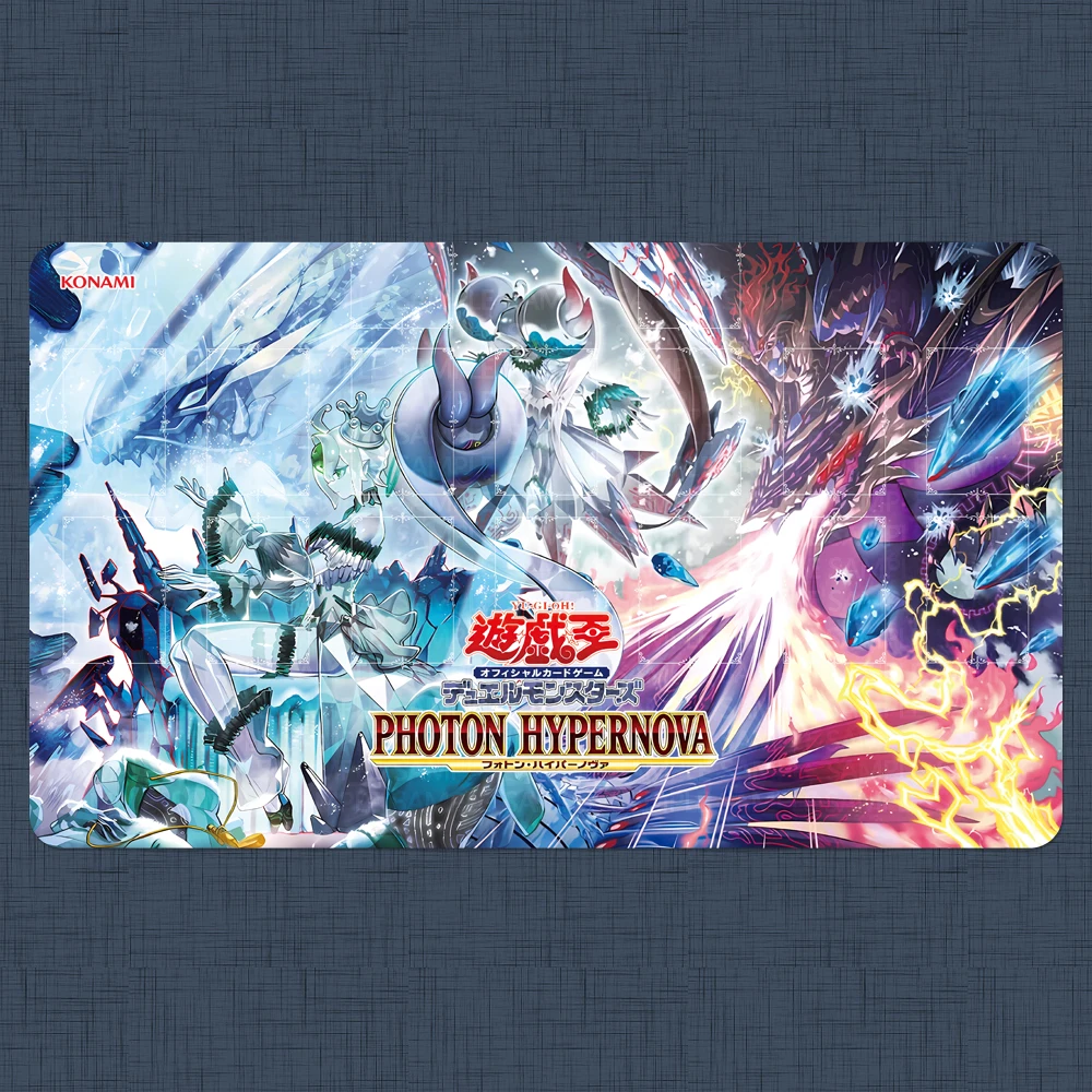 

Yugioh Playmat Icejade Ran Aegirine & Icejade Manifestation Card Games Playmats TCG OGC CCG Yu-Gi-Oh Mat-D158