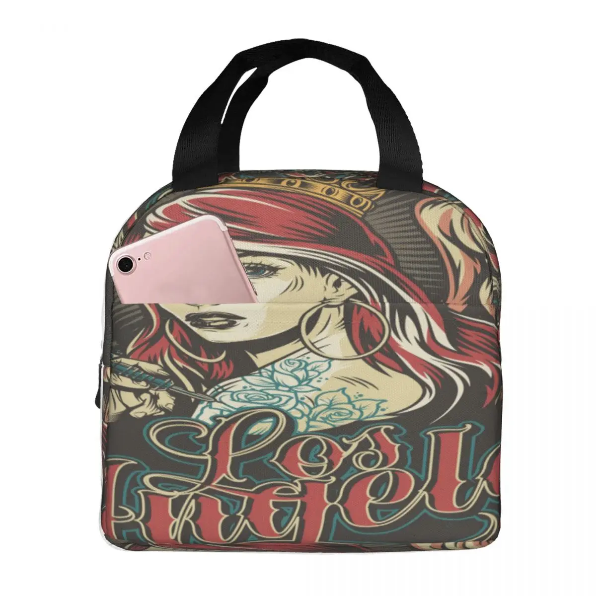 

Vintage Convention Poster Lunch Bag Portable Insulated Thermal Cooler Bento Lunch Box Tote Picnic Storage Bag Pouch