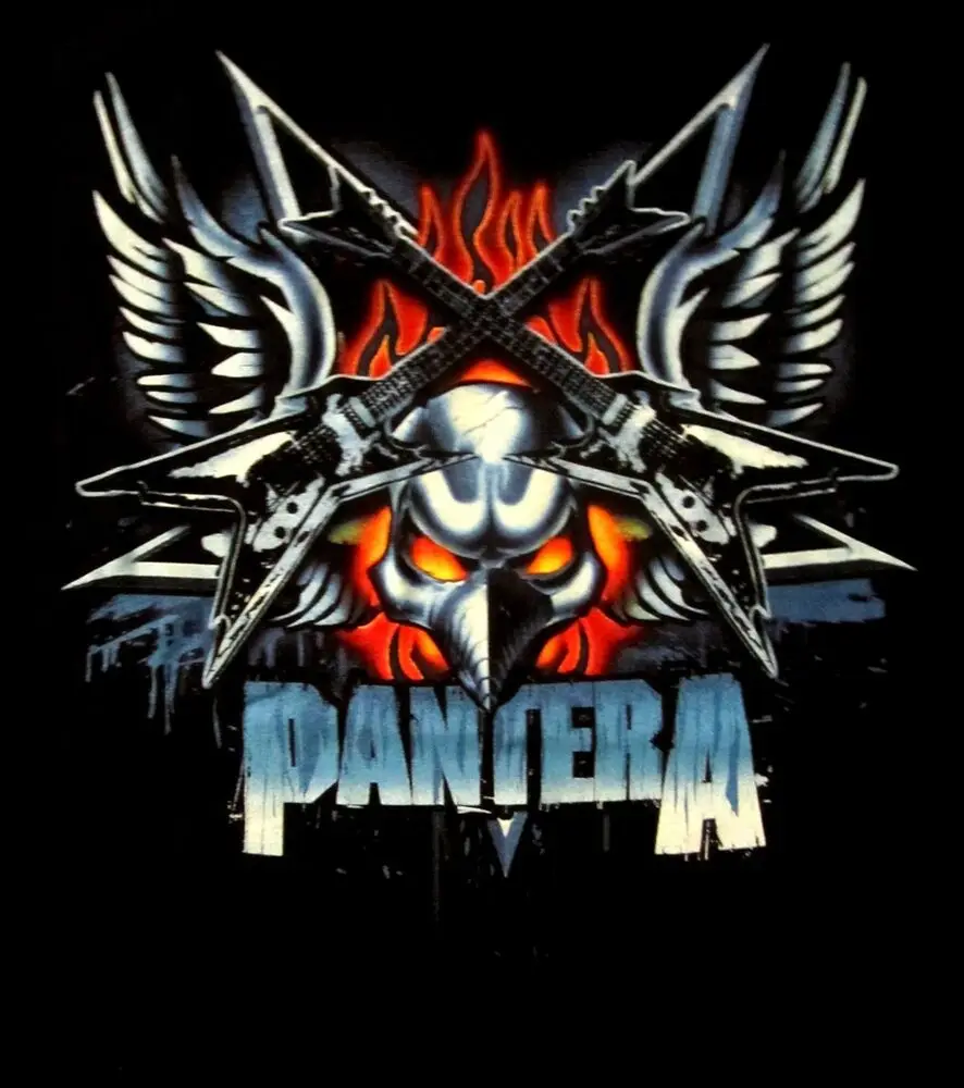 PANTERA cd lgo гитара DEAN с крыльями официальная рубашка маленькая Новая фотография