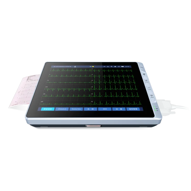 

10.4'' Wireless Ecg Recorder EKG Monitor 12 Leads 12 Channel ECG Electrocardiogram Machine China