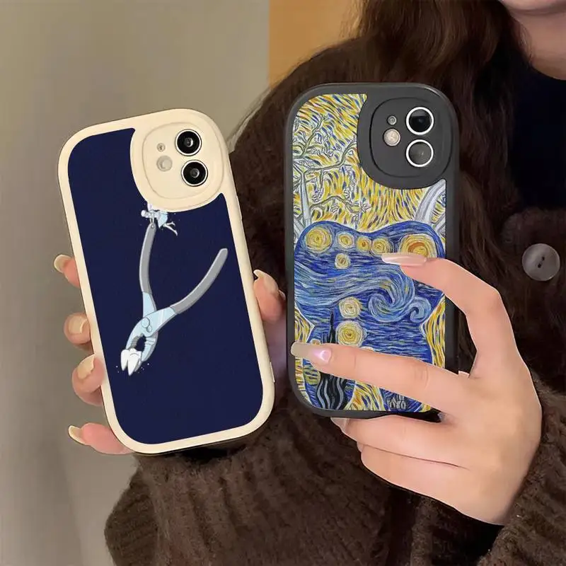 

Dentist Tooth Pattern Hard Leather Phone Case for iPhone 13 12 Mini 11 14 Pro Max Xs X Xr 7 8 Plus 6 6s Se 2022 silicone Cover