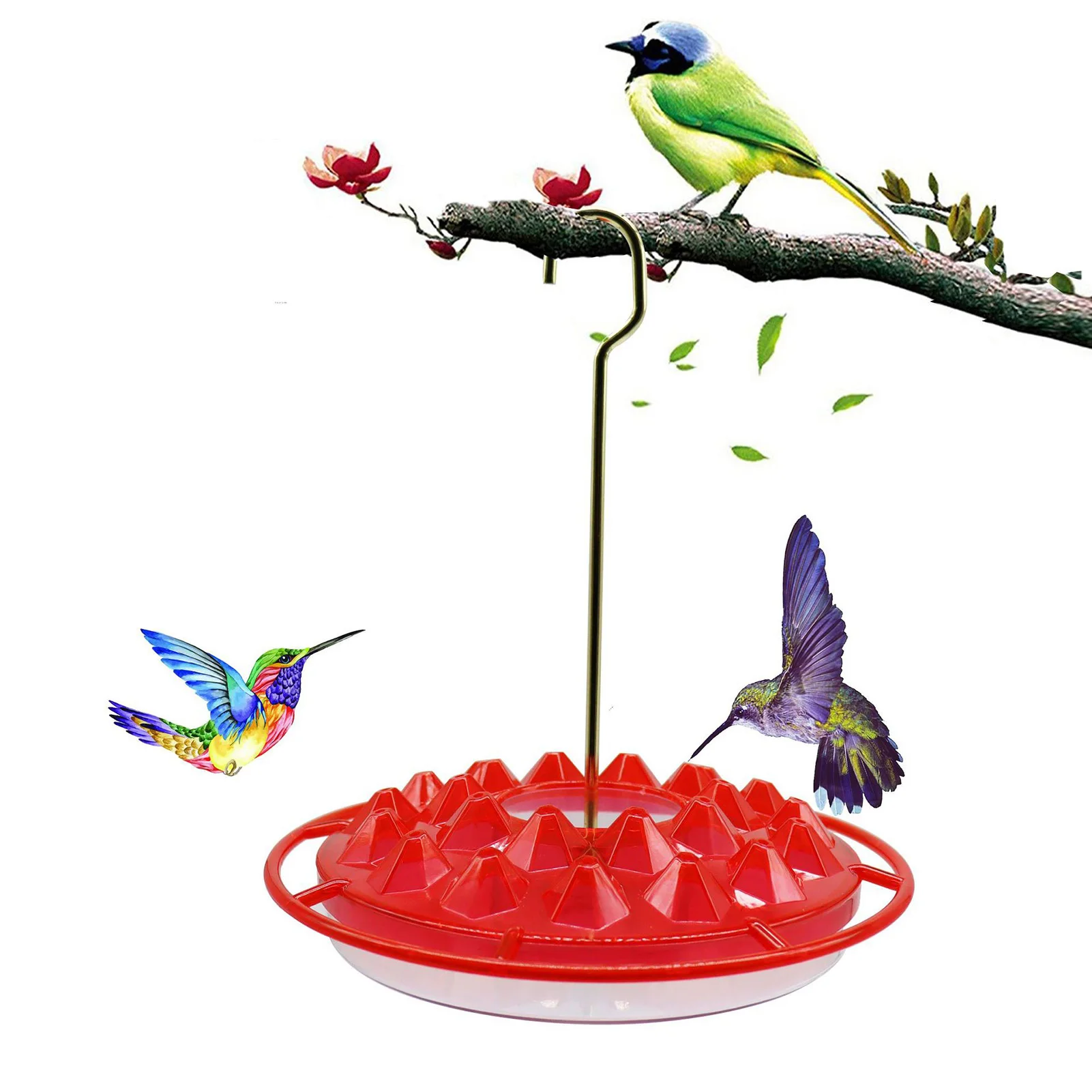 

New Marys Hummingbird Feeder with Perch and Built-In Ant Moat Outdoor Bird Feeder Pet Bird Supplies Drop Shipping