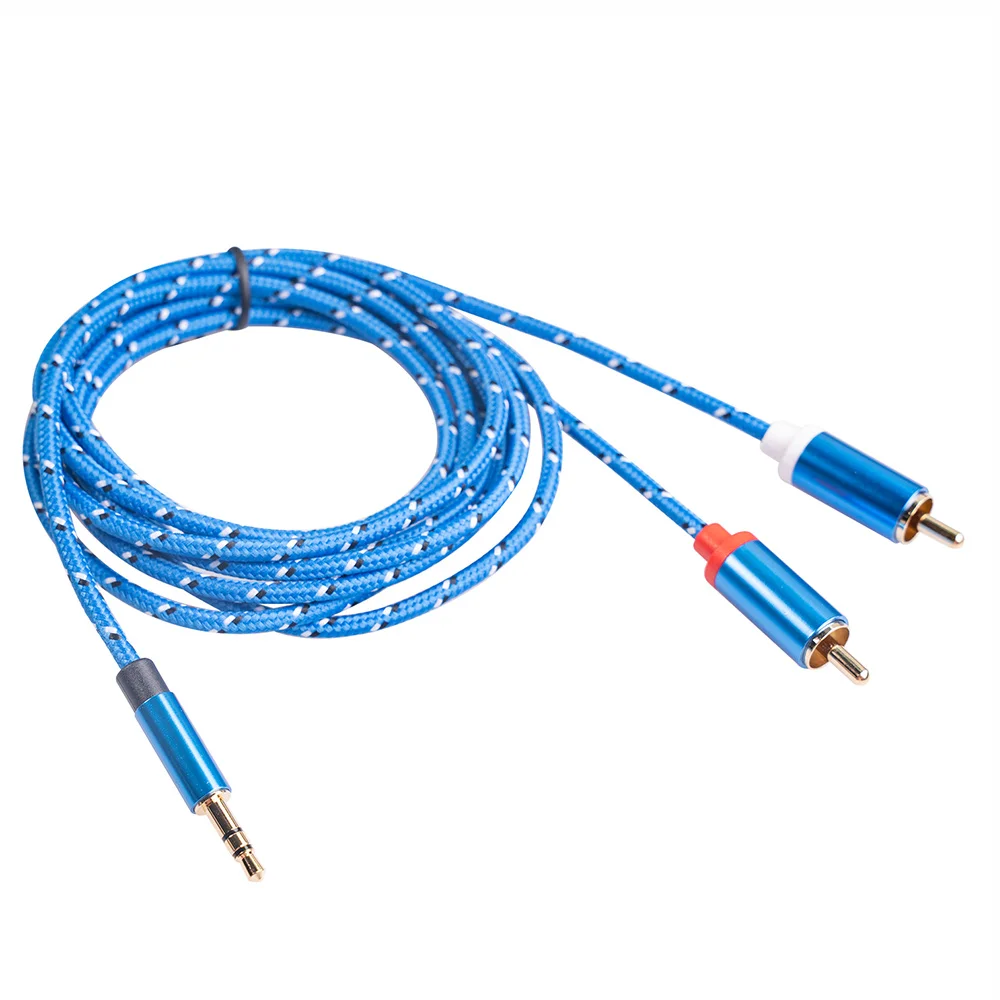 Кабель RCA с разъемом 3 5 мм папа на 2 разъема для наушников Aux аудиоразветвитель