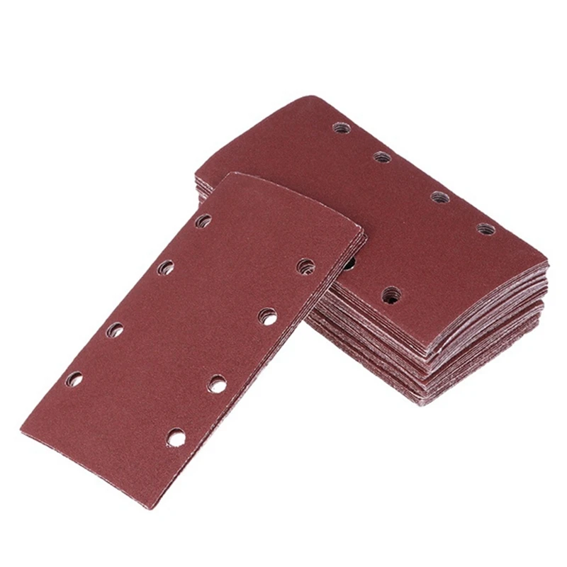 

New 60Pcs 8 Holes Square Sandpaper Assorted Dry Wet Abrasive Sand Paper For Wood Metal Automotive Sanding Furniture