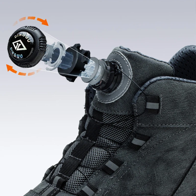 Waliantile Men Safety Work Boots Protective Steel Toe Anti-smashing Working Shoes Puncture Proof Non-slip Industrial Boot