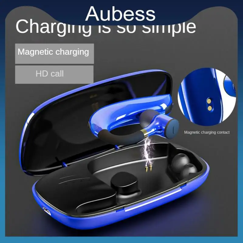 

Clear Communication With Charging Bin Wireless bluetooth-compatible Headset Single Ear Ear-hung Headphones Super Long Standby