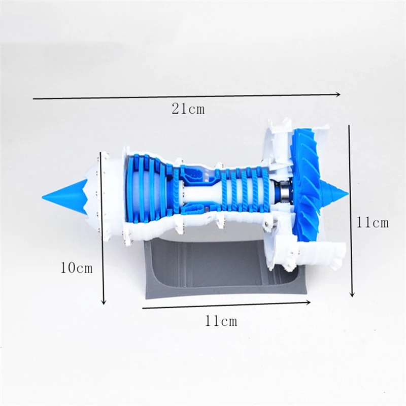 Модель авиационного двигателя с турбовентилятором воздушного Детали