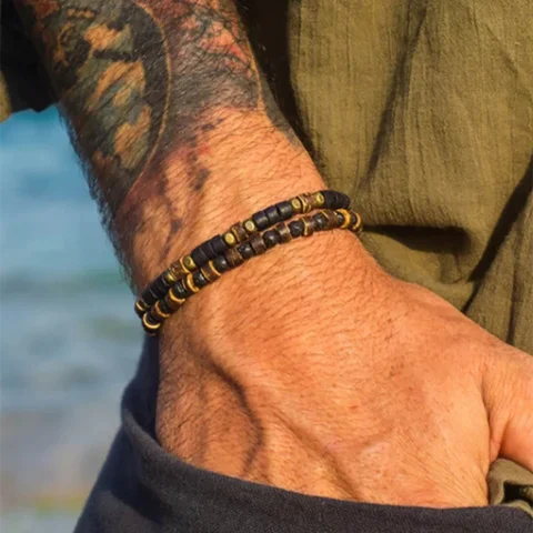 Два деревянных кожаных браслета Zalzyywb