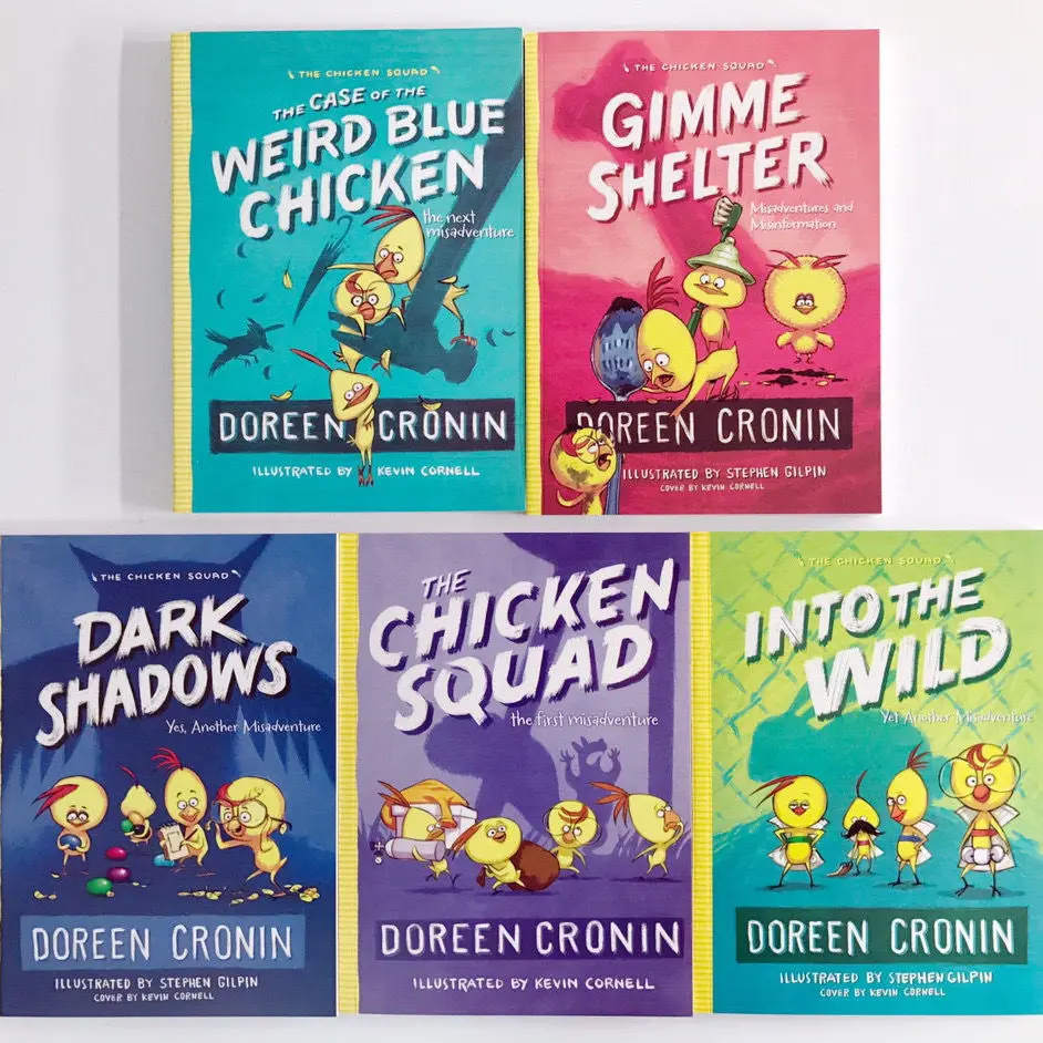 

Chicken Squad 5 volumes English story picture book The Chicken Squad 1-5 detective reasoning chapter book books