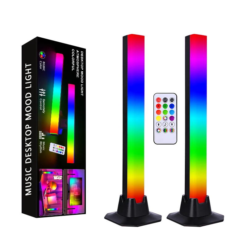 

RGB LED Desktop Floor Lamp Light Bars Night Light Music Rhythm Atmosphere Lights Backlight for Gaming TV Room Decoration Lamp