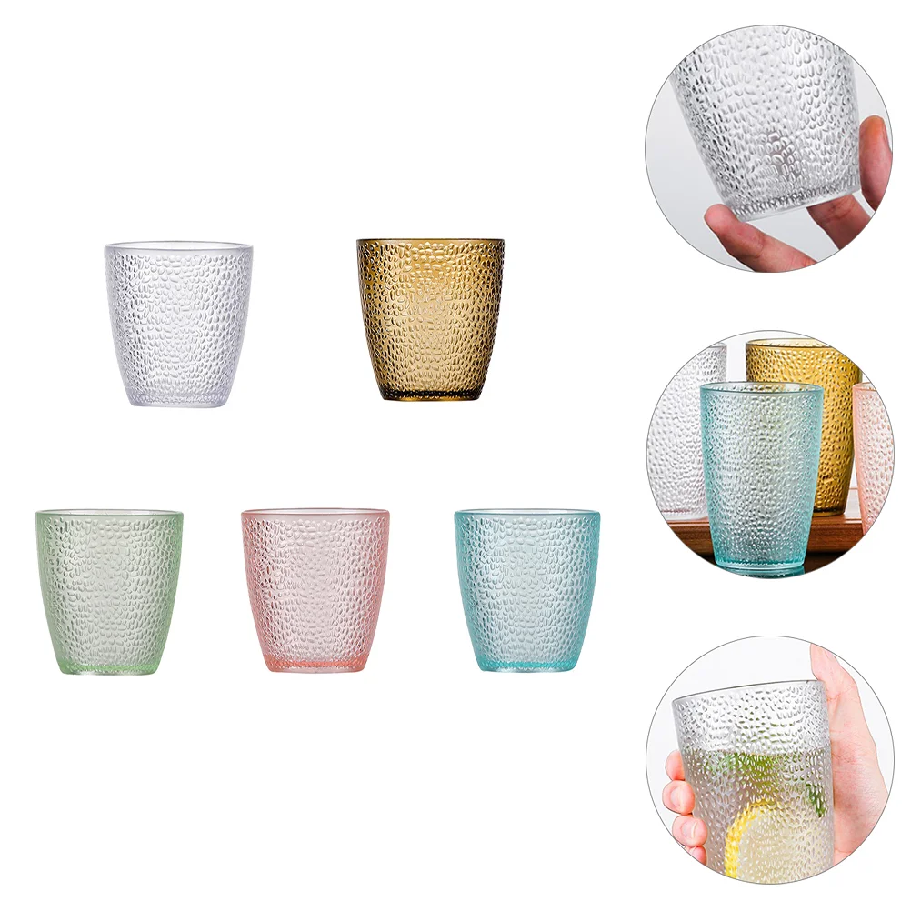 

Glasses Drinking Acrylic Cup Cups Tumblerskitchen Unbreakablewinecoffee Short Reusable Set Drink Mug Crystal Clearbeer