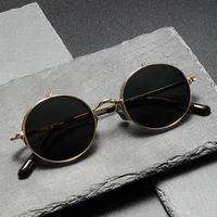 pure titanium flip cover sunglasses small round frame myopia glasses kmn54 sunscreen shading japanese fashion personality