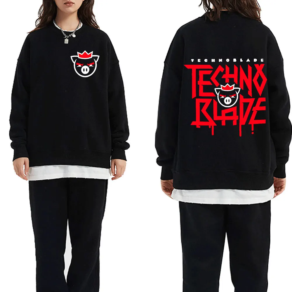 

Свитшот Technoblade Merch с круглым вырезом и принтом для женщин и мужчин, Толстовка Оверсайз, уличная одежда в стиле хип-хоп, пуловеры с круглым вырезом, спортивный костюм унисекс