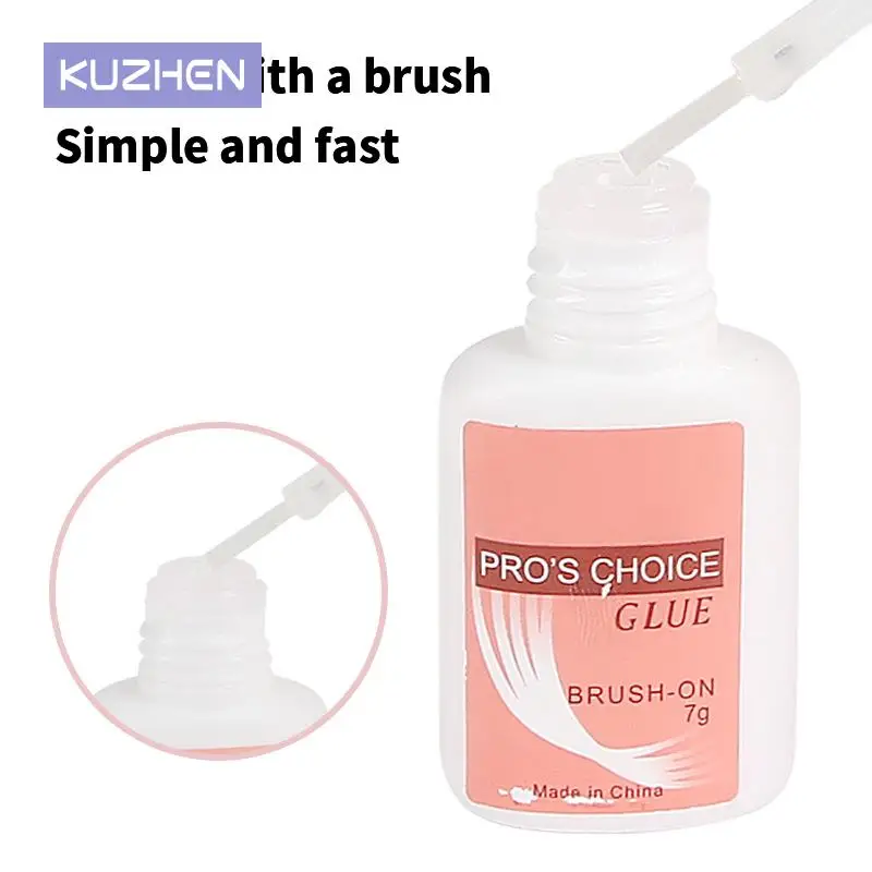 

7g Fast Drying Nail Glue for False Nails Glitter Acrylic Decoration with Brush False Nail Tips Design Faux Ongle Nail Care Tools