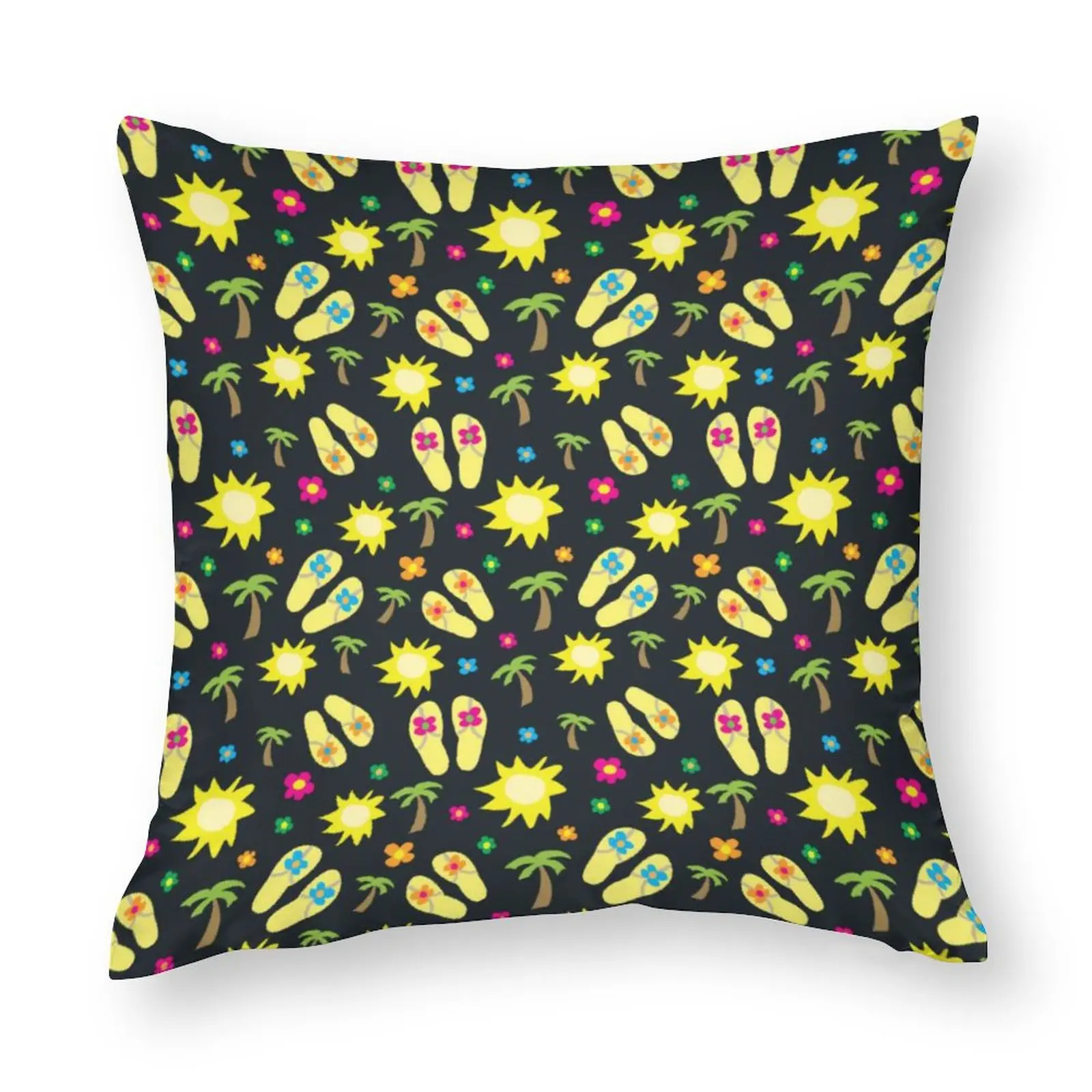 

Чехол для отпуска с подушкой ладони летние шлепанцы Весенняя Современная Подушка Чехол из полиэстера чехол для кровати на молнии