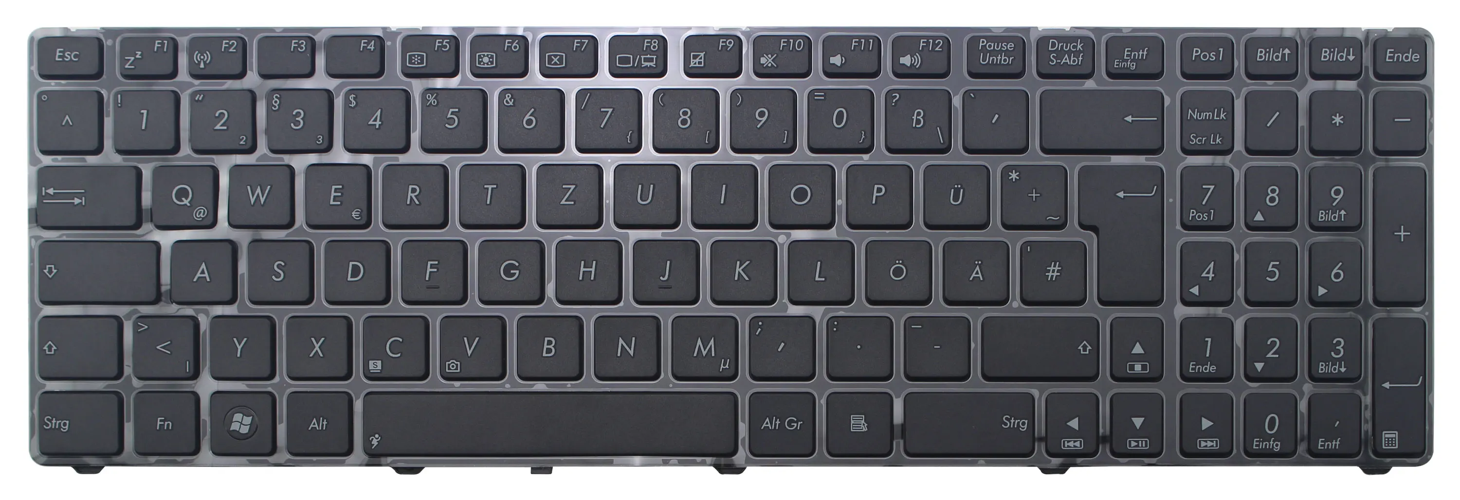 Новая черная клавиатура LARHON с немецкой раскладкой для ASUS N53 N53SM N53SN N53SV N53Ta N53TK N60 N60Dp
