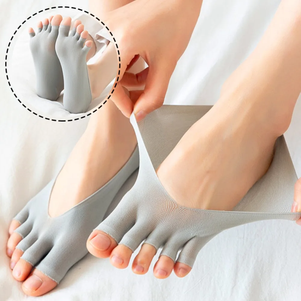 

2 Pairs Casual Invisible Sox High Quality Elastic Open Toe Sock Women Socks Split Toe Socks Breathable Soft