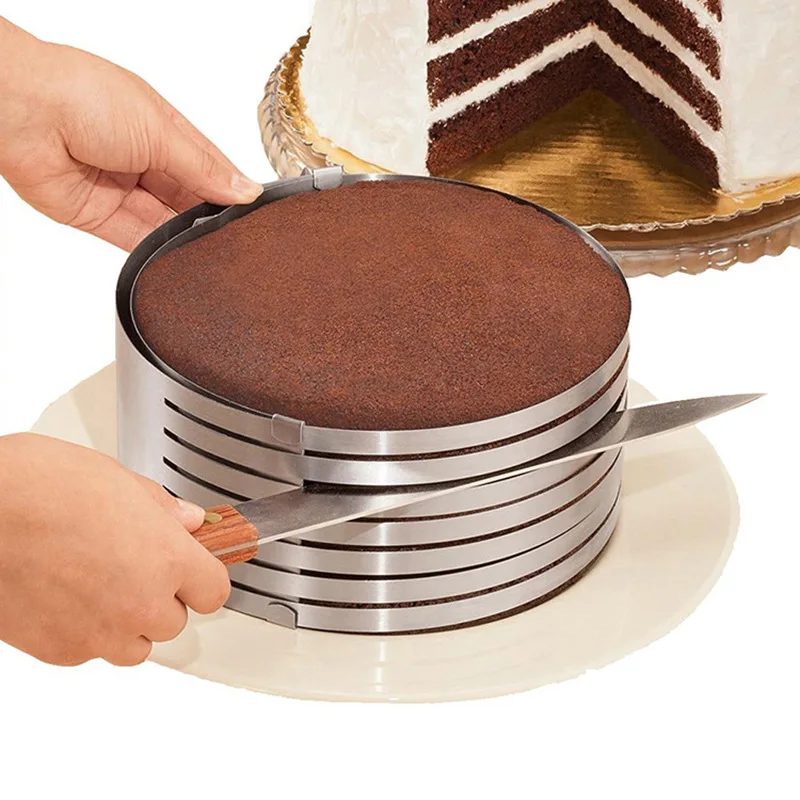 

6 слоев регулируемый круглый слайсер для торта из нержавеющей стали 6-12 дюймов резак для хлеба форма для Мусса кольцо Инструменты для торта «сделай сам» Аксессуары для выпечки