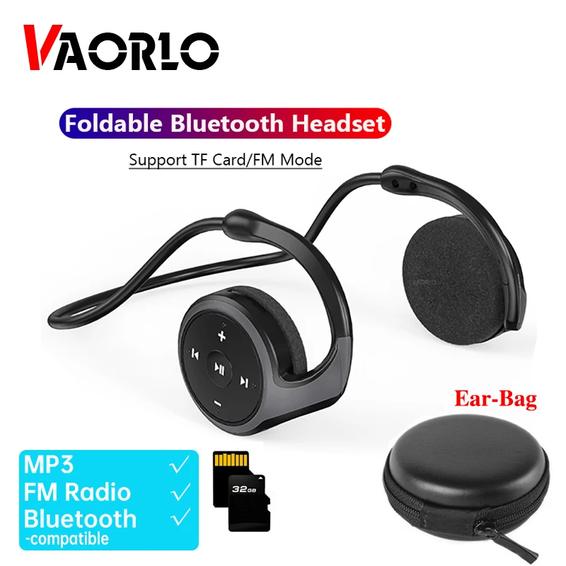 

VAORLO Mini Earphone Bluetooth 5.0 Wireless Headphone Stereo 8D Subwoofer With HD Mic Support FM TF Mode Motion Gaming Headset
