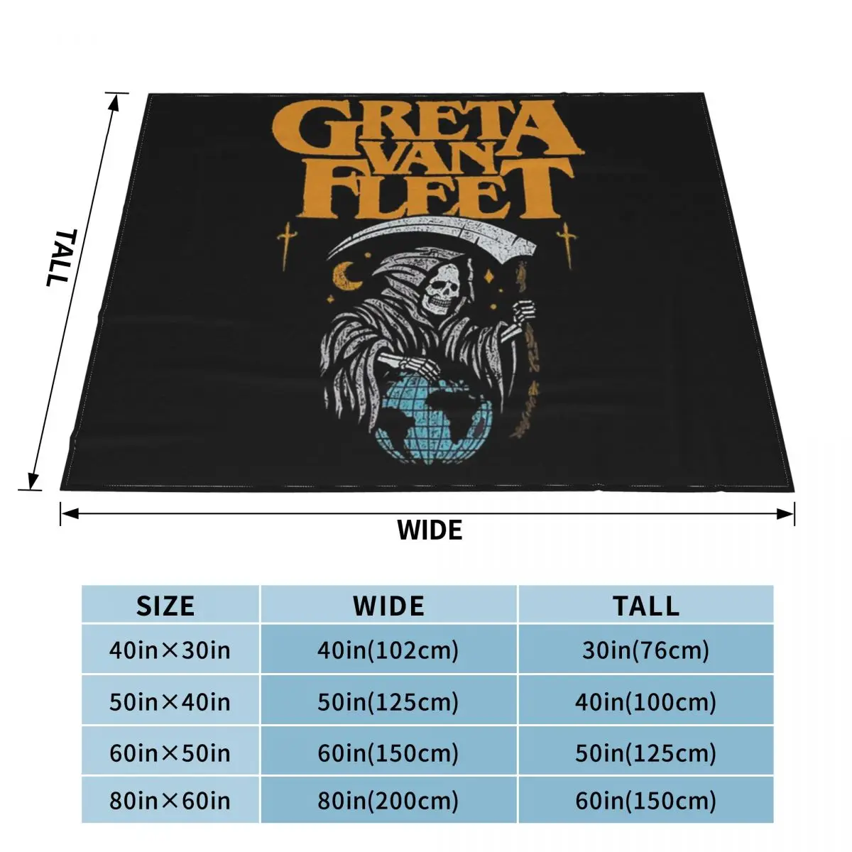 Greeta Van Fleet4 Greta Fleet рубашка Ретро музыкальное одеяло покрывало на кровать девочка Ins