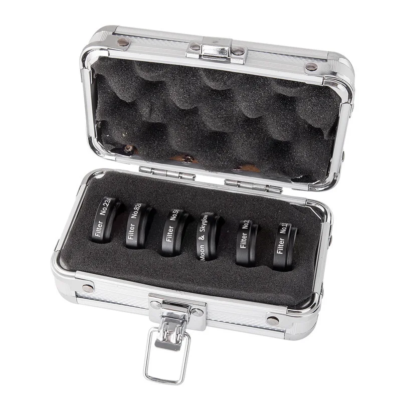 

1.25" Color Astro Filters Set 6 pieces For Astronomical Telescopes Ocular Lens Planets Nebula Filter Sky Glow Filter Set