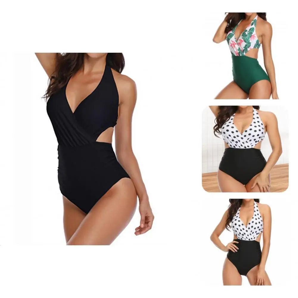 

Beachwear Great Quick Dry Lady Swimsuit Young Style Lady Swimsuit Halter Neck for Beach