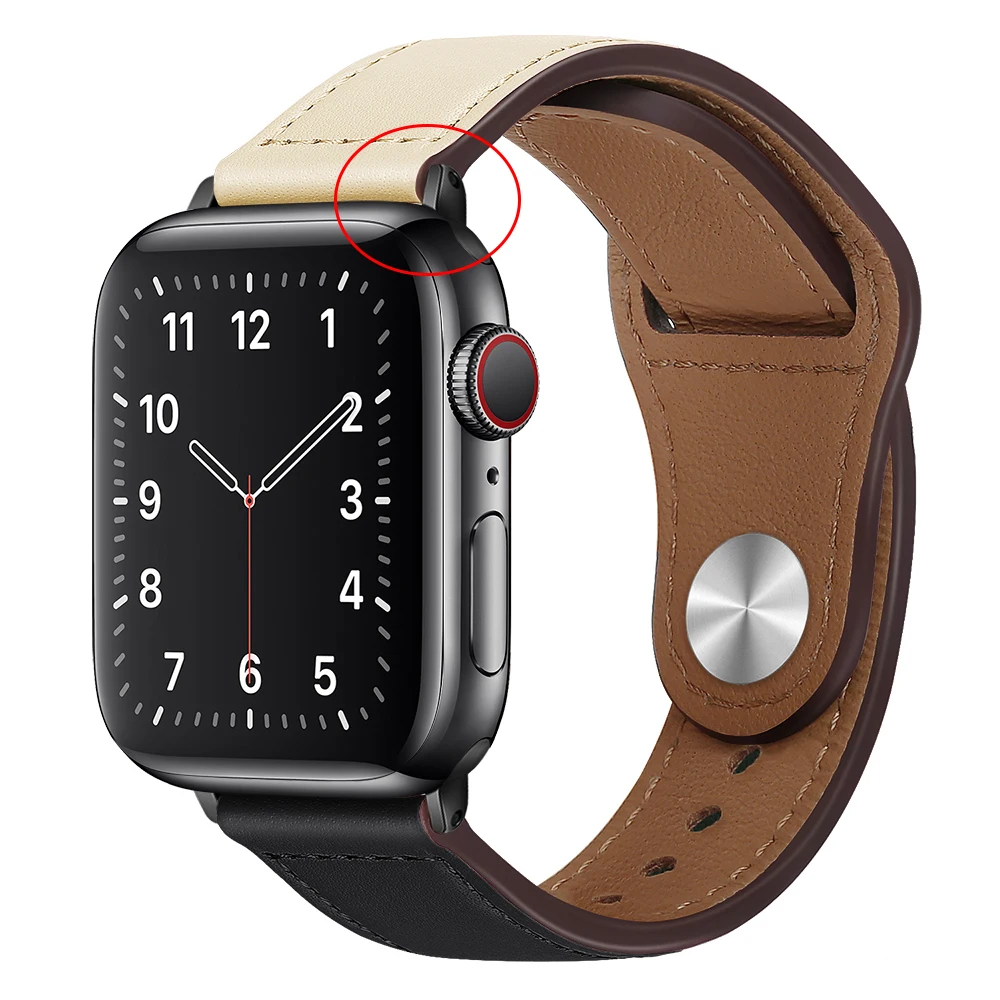 Leather Strap For Apple Watch Band 44mm 40mm 49mm 45mm 41mm 42mm 38mm PU Bracelet Accessories iWatch Series Ultra 7 SE 8 3 5 4 6