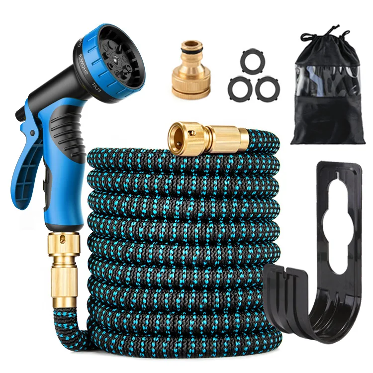 

Flexi Hose with 8 Function Nozzle Expandable Garden Hose Flexible Garden Hose with Water Nozzles and Hanger Garden Hose