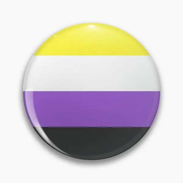 

Non Binary Pride Flag Customizable Soft Button Pin Clothes Lover Lapel Pin Creative Women Decor Cute Funny Brooch Jewelry Gift
