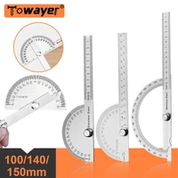 180 degree protractor metal angle finder goniometer angle ruler stainless steel woodworking tools rotary measuring ruler