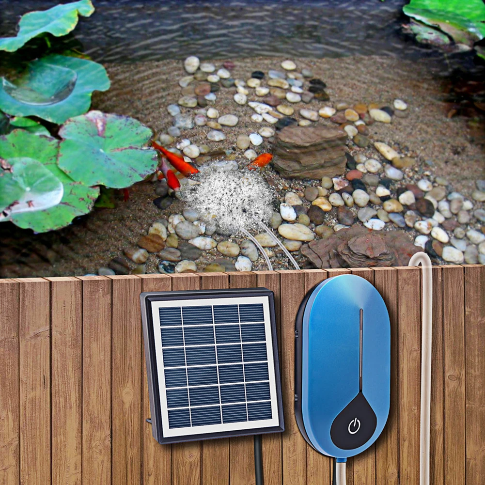 

Solar Powered Oxygenator Water Oxygen Pump Pond Aerator 3 Gears Adjustable Aquarium Air Pump For Aquariums Fish Tank Pools Ponds