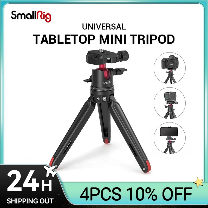 

SmallRig Universal Tabletop Mini Tripod with Panoramic Ball Head Tripod for Phone Tripode for Camera ,DSLRs Adjustable 2664