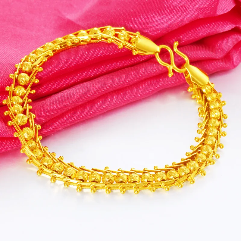 

Vietnam Alluvial Gold Fashion Concise latest gold Bracelets designs for Men