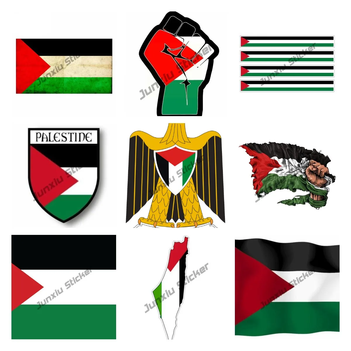 

PALESTINE FLAG VINYL DECAL STICKER for CAR TRUCK VAN LAPTOP WINDOW Car Assessoires Premium Quality Vinyl Glue Sticker KK13cm