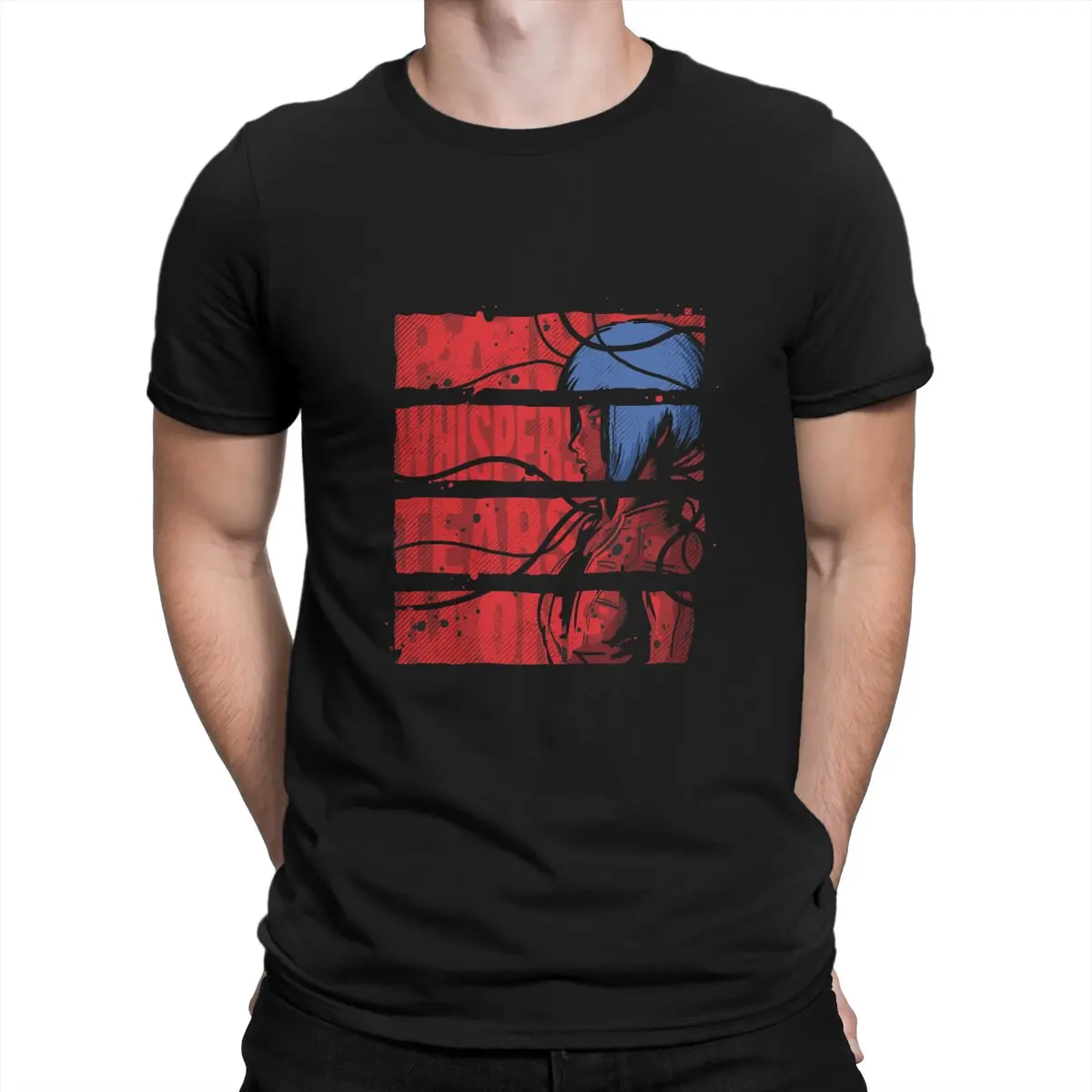 

Ghost Men's T Shirts Ghost In The Shell Casual Tee Shirt Short Sleeve Crew Neck T-Shirts Cotton Summer Clothes